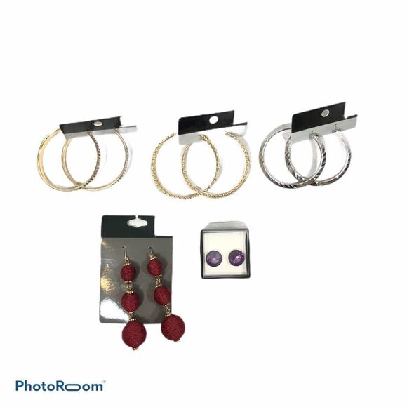 Lot of‎ Five Pairs of Brand New Earrings - Picture 1 of 7